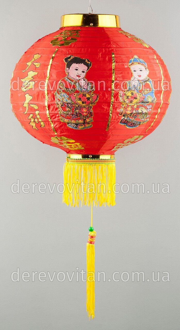 Китайский подвесной фонарик, нейлон, 30 см