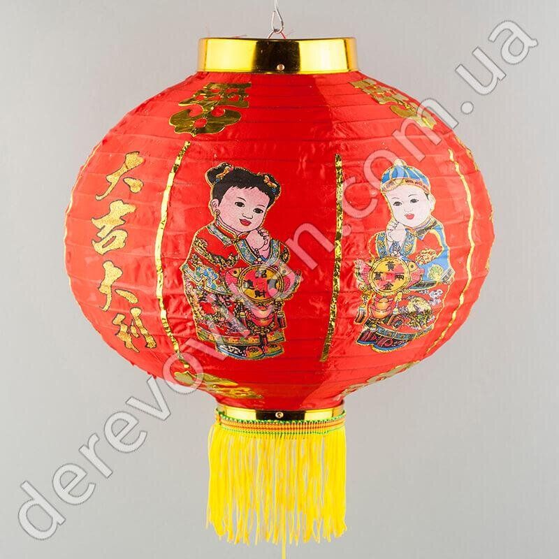 Китайский подвесной фонарик, нейлон, 30 см
