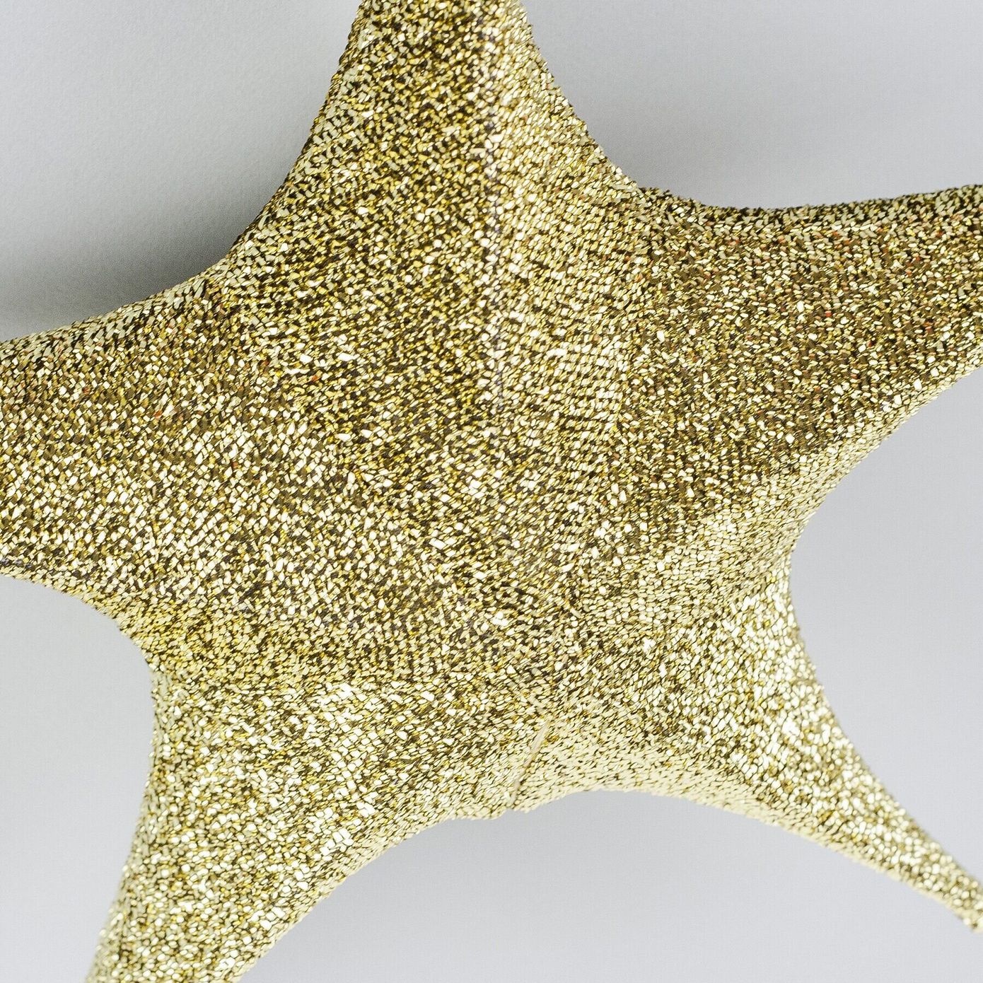 Звезда подвесная для декора из ткани, темное золото, 65 см