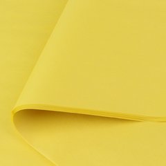 Плотная бумага тишью лимонная желтая 28 г/м², 100 листов, 50×75 см