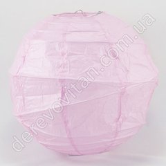 Бумажный диагональный фонарик, светло-розовый, 35 см